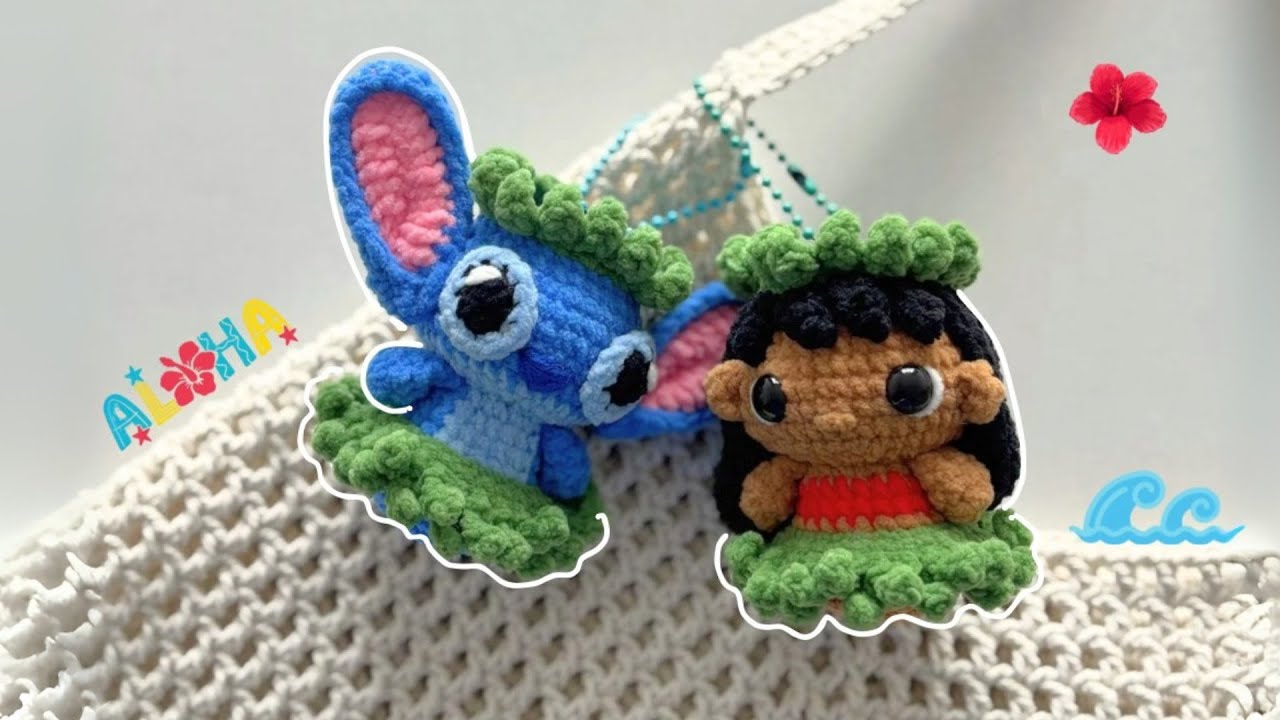 ✨ EASIEST & QUICKEST Stitch & Lilo Inspired Crochet Keychain Tutorial | EXTREMELY CUTE PAIR! ✨