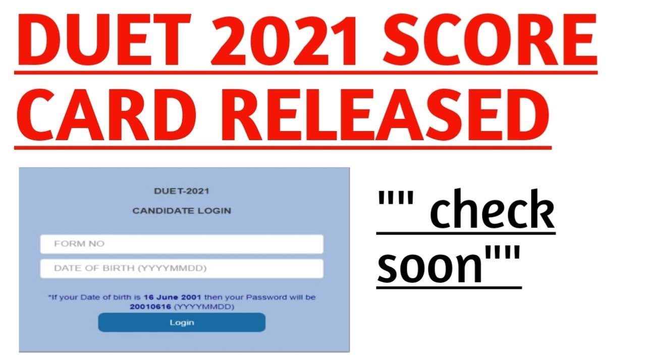 duet 2021 score card||duet 2021 result||duet 2021 nta score card||duet 2021 pg programmes score card