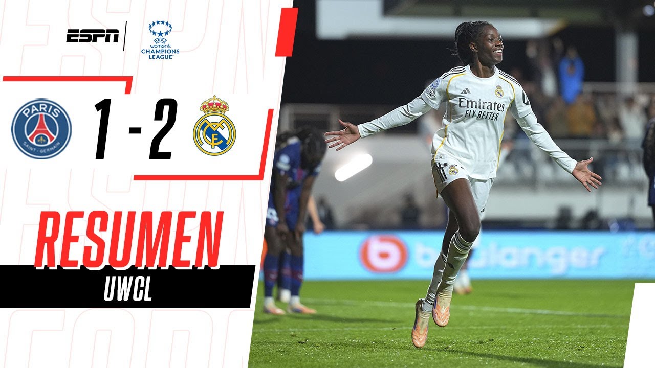LINDA CAICEDO SE VOLVIÓ A LESIONAR EN LA VICTORIA DEL REAL MADRID | PSG 1-2 Real Madrid | RESUMEN
