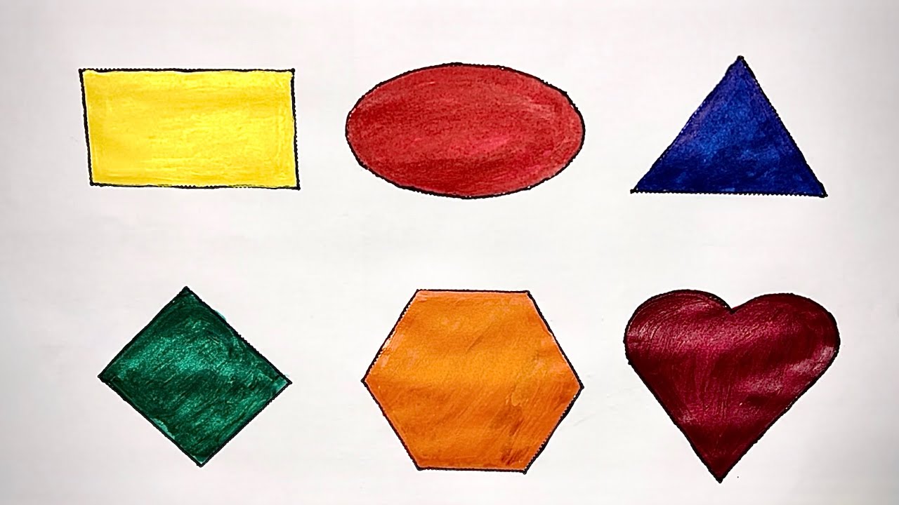 Shapes for kids || Colors for kids || Learn 2D shapes and colours || Preschool Learning 