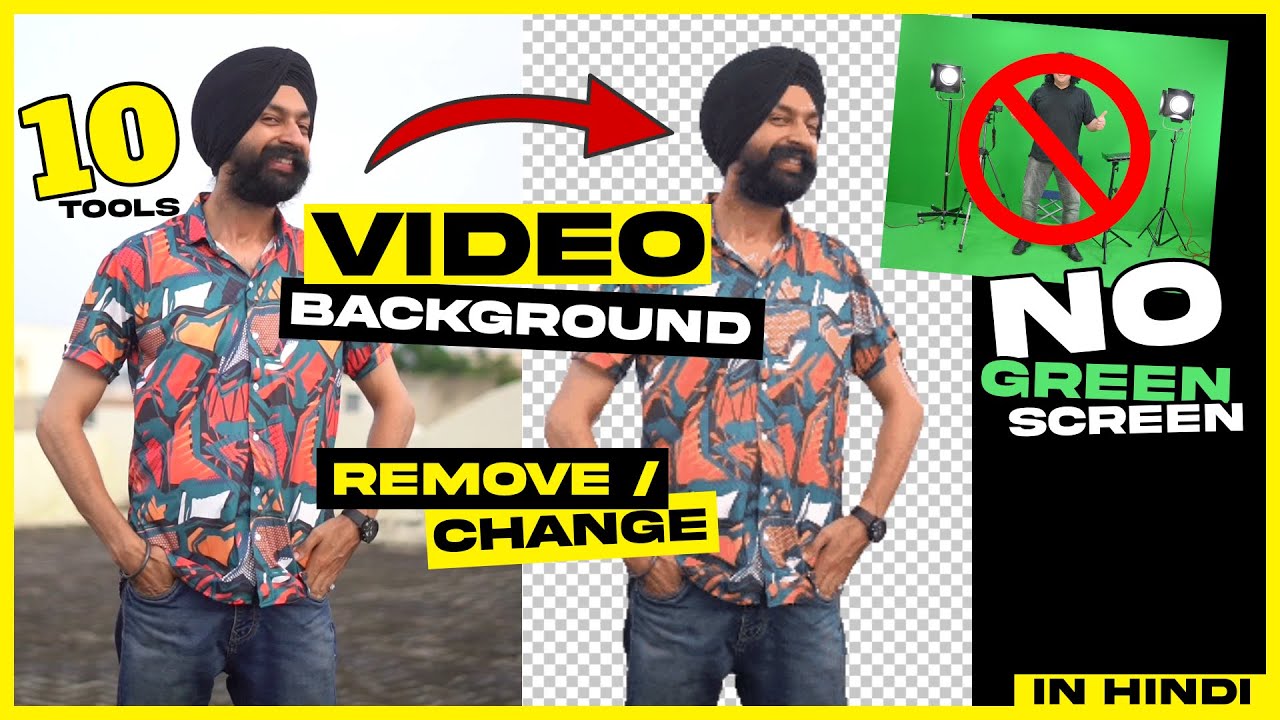 VIDEO Background Remove / Change ✨ Automatic ✅ Very Easy | 10 Tools