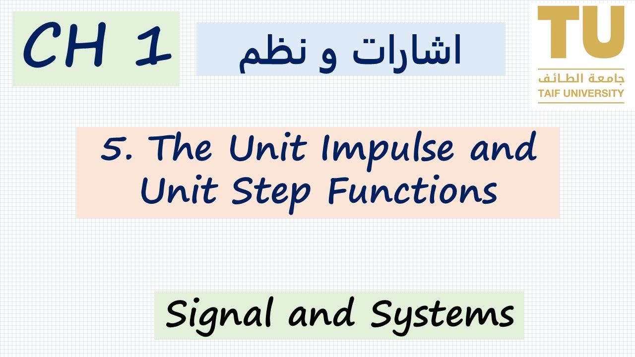 5. The Unit Impulse and Unit Step Functions
