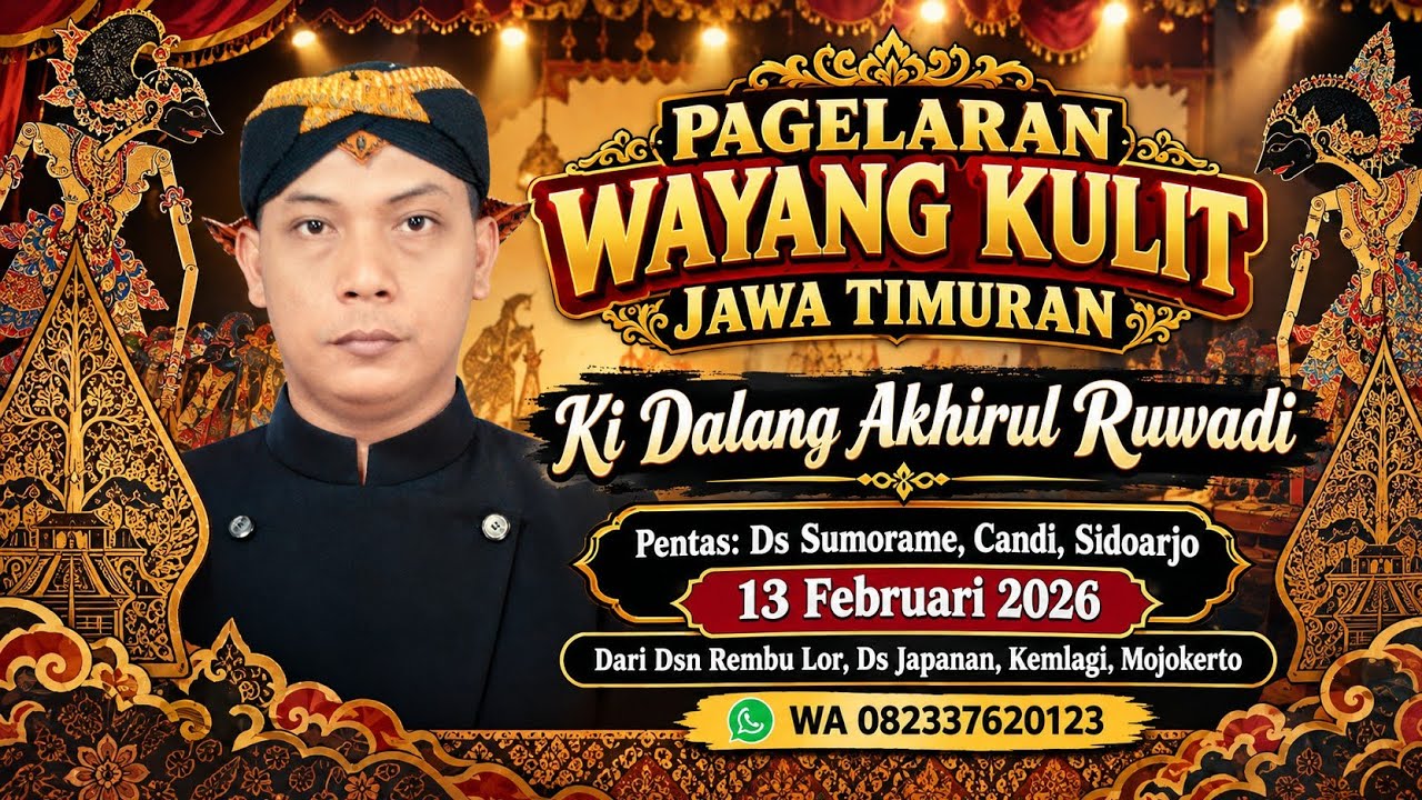 Pagelaran Wayang Kulit Ki Dalang Akhirul Ruwadi | Ds Sumorame Candi Sidoarjo.