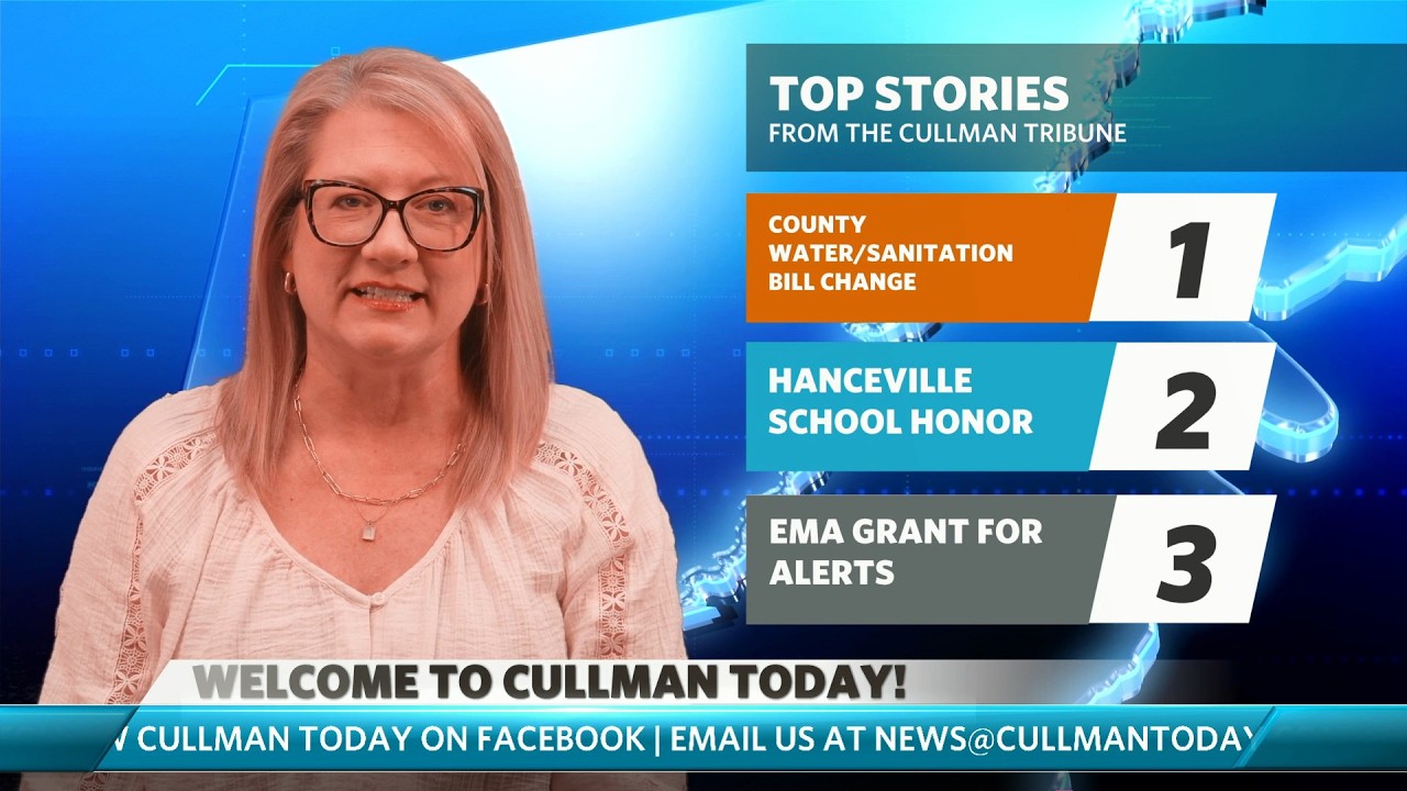 County water/sewer bills changing | Hanceville Elementary honored | EMA expands video alerts