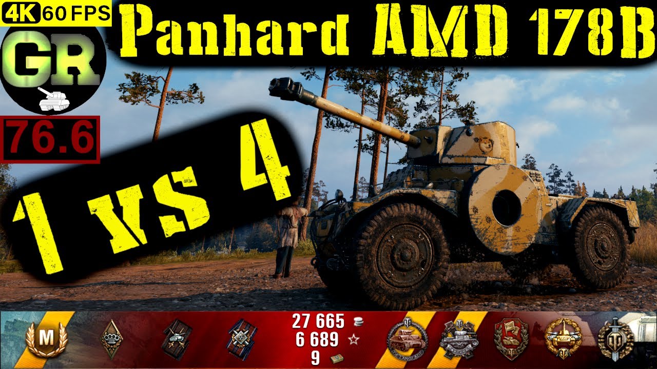 77_World of Tanks Panhard AMD 178B WoT Replay - 7 Kills 2.3K DMG(Patch 1.5.0)