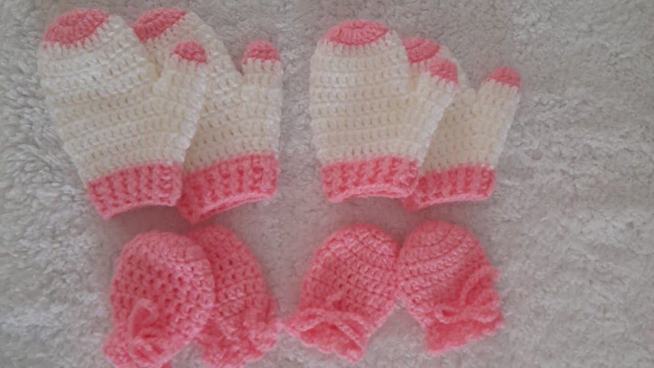 MITONES - MANOPLAS para Bebé de Crochet /Paso a Paso 😍👍🙏