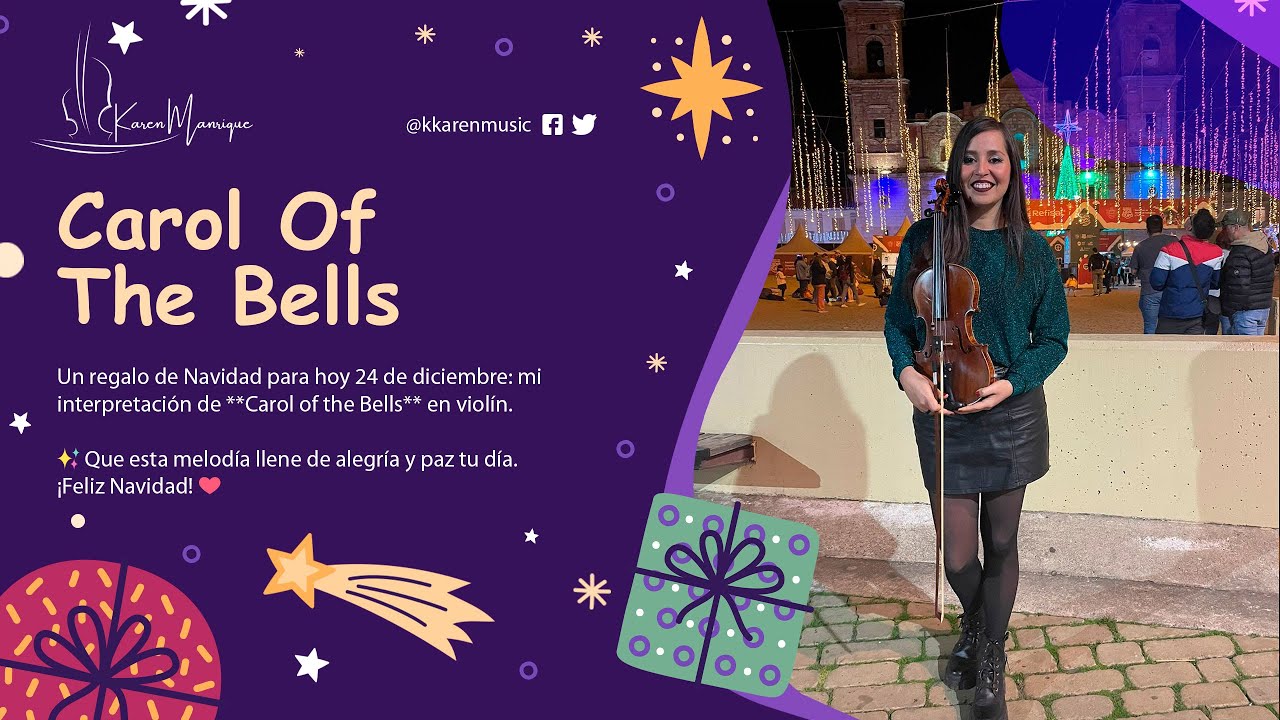 Carol of the Bells | Lindsey Stirling || Karen Manrique [Cover Viol&iacute;n🎻]