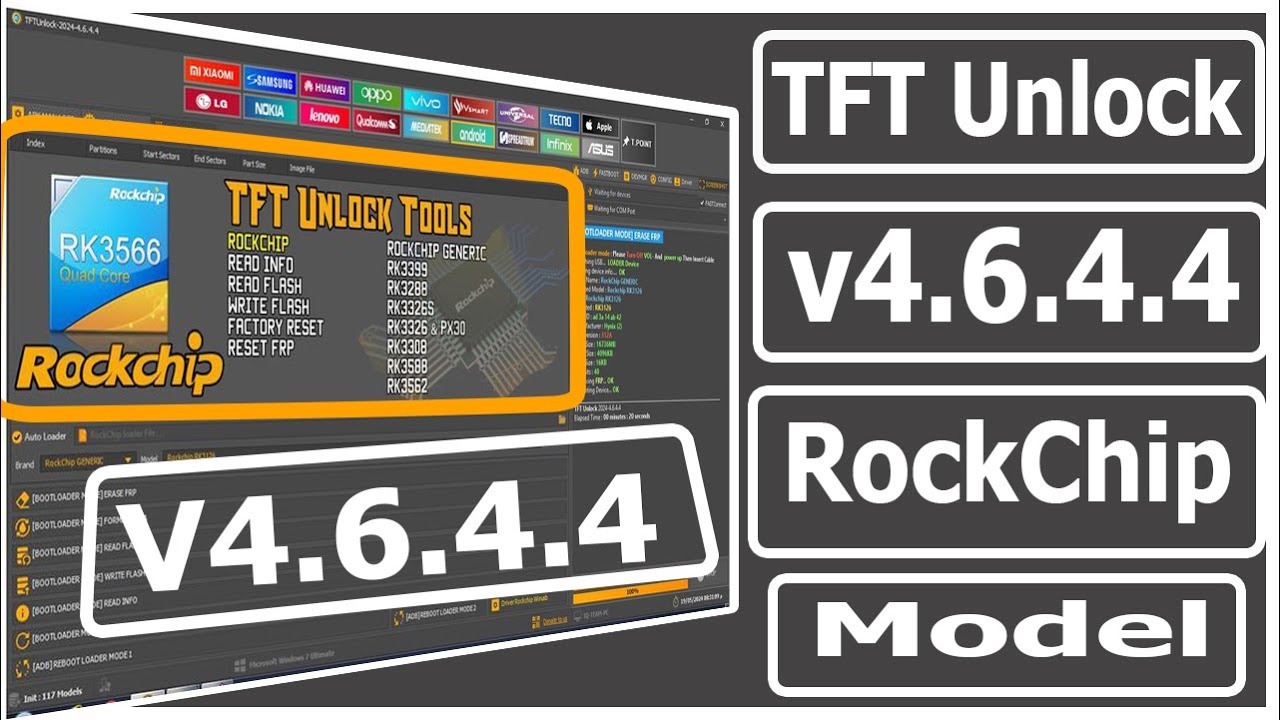 TFT Unlock Tool 4.6.4.4 | Added RockChip Model And USB Driver