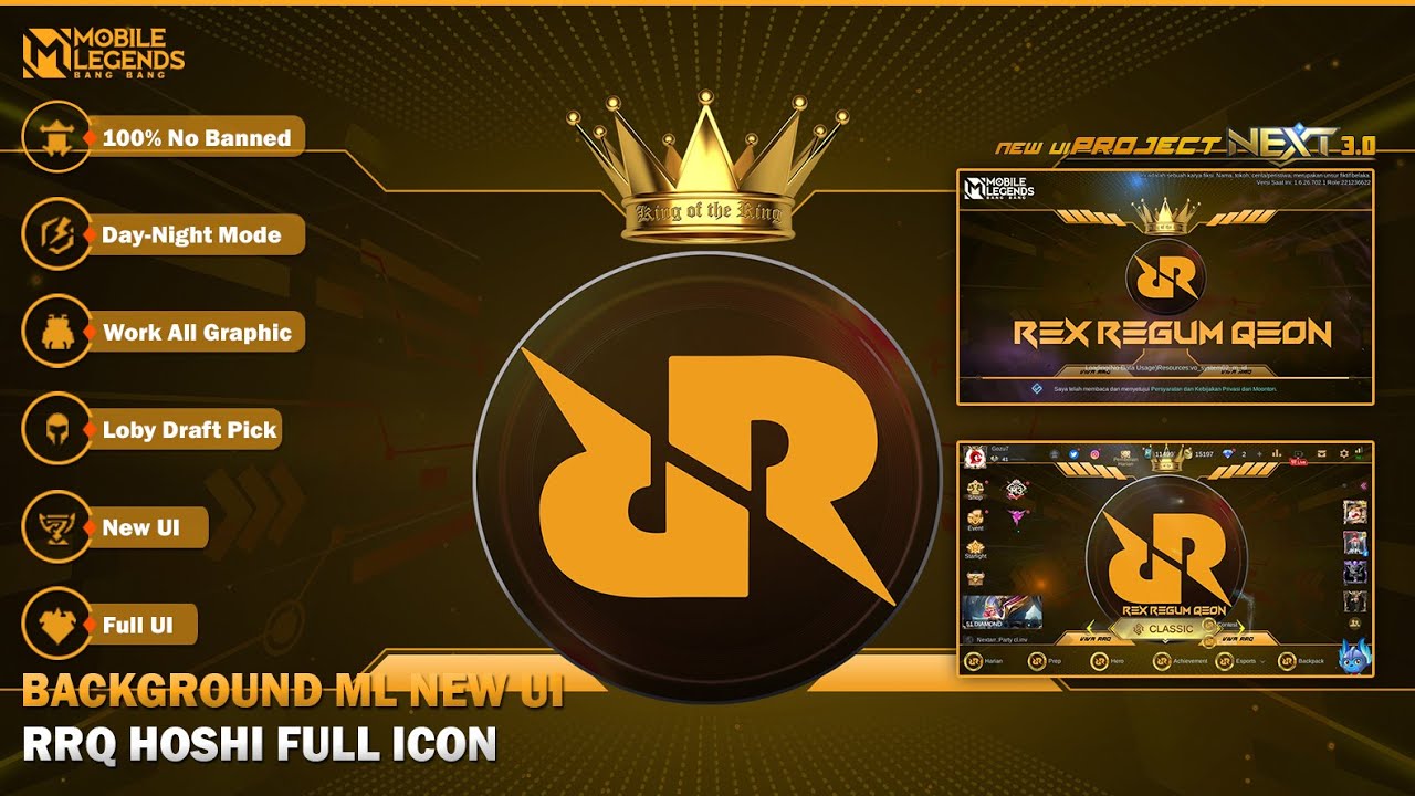 Background Mobile Legends RRQ Full Icon New UI