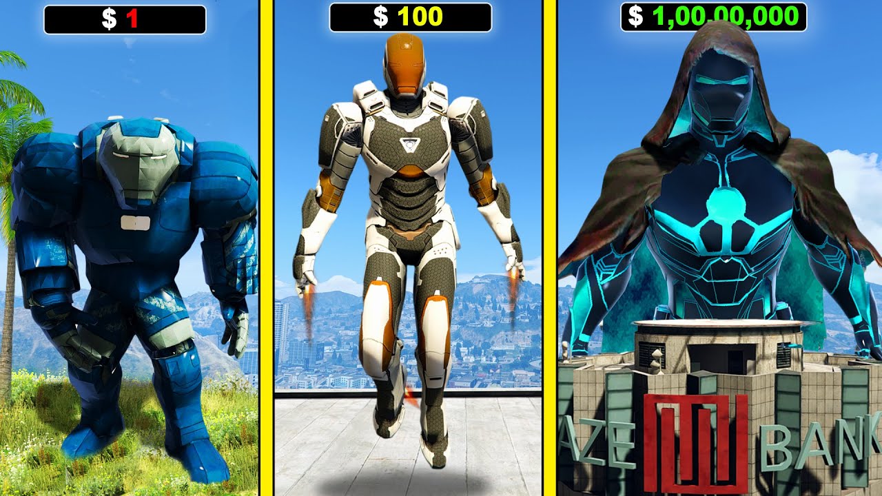 $1 IRON MAN To $100,000,000 IRON MAN in GTA 5