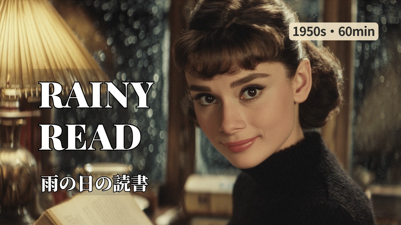 Rainy Window Café Jazz – Quiet Work Flow | 60min • for Reading & Focus (1950s)｜静かな集中