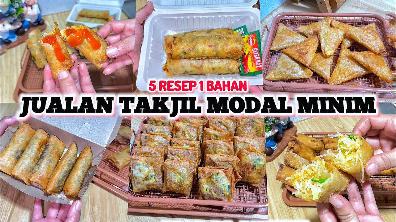 5 RESEP TAKJIL MODAL MINIM UNTUNG BANYAK #takjil #idejualan #kulitlumpia #niahermanto