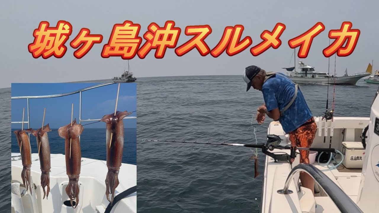 城ヶ島沖スルメイカにプレジャーボートで挑戦