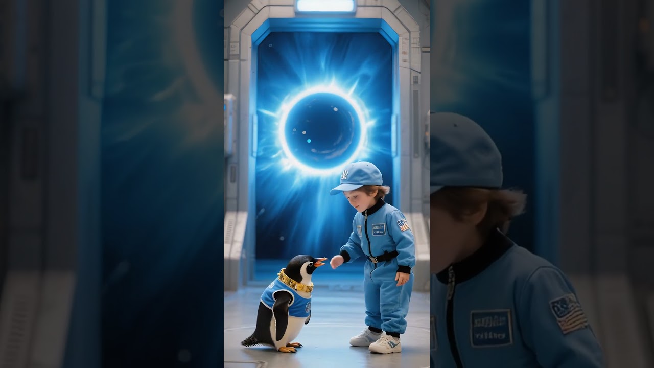 Cute Interaction in Space: Warm Bond between Child and Pet