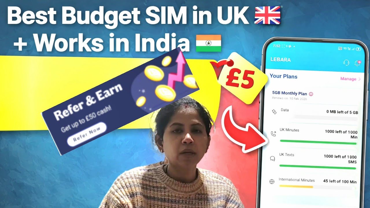 SIM Review UK: Recharge from £5 & Use in India Easily