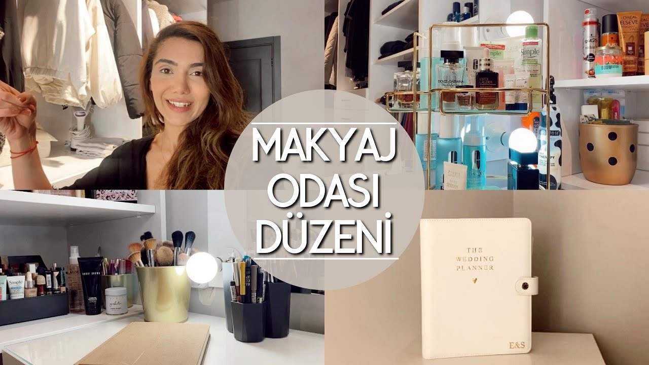 MAKYAJ ODAMI TEMİZLEYİP DÜZENLİYORUM | DETAYLI KOZMETİK ÜRÜNLERİ DÜZENİM