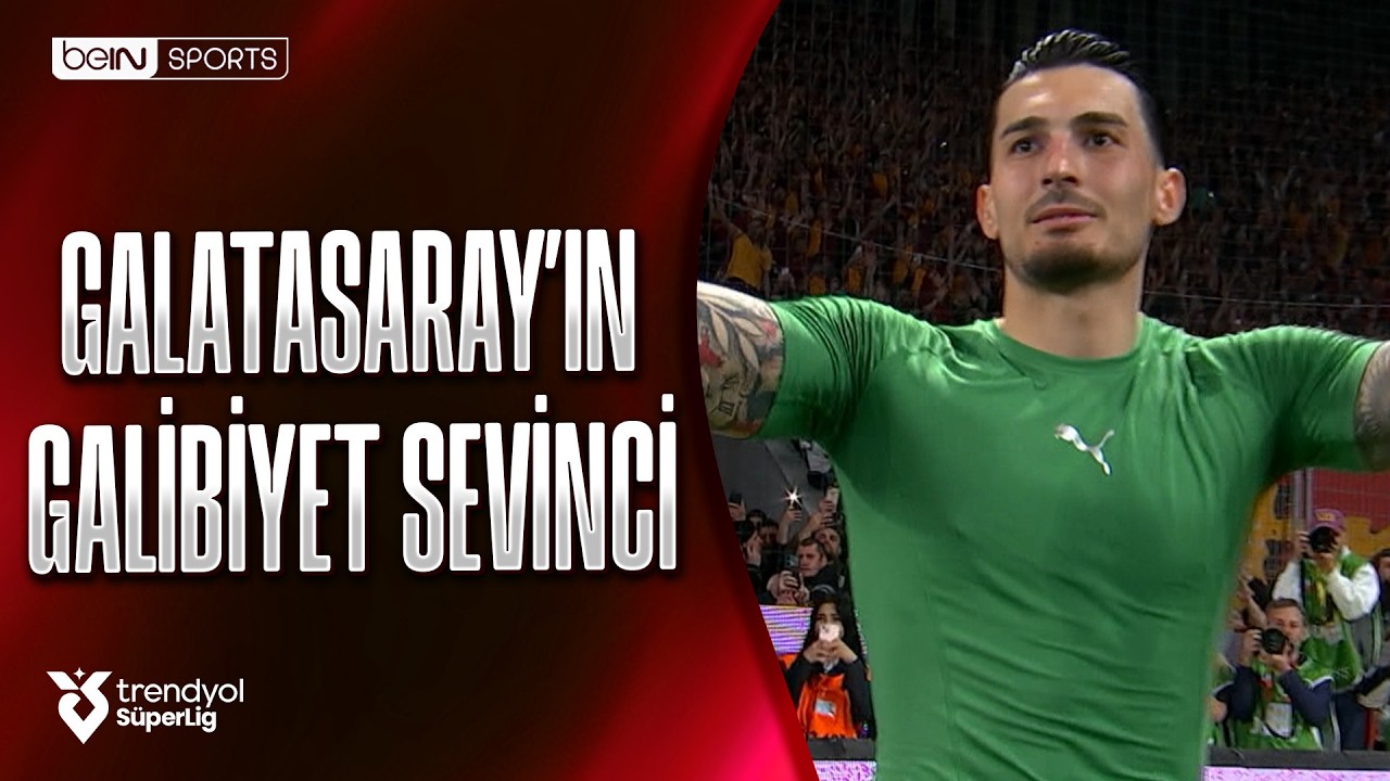 Galatasaray'ın G&ouml;ztepe Ma&ccedil; Sonu Galibiyet Sevinci | Trendyol S&uuml;per Lig