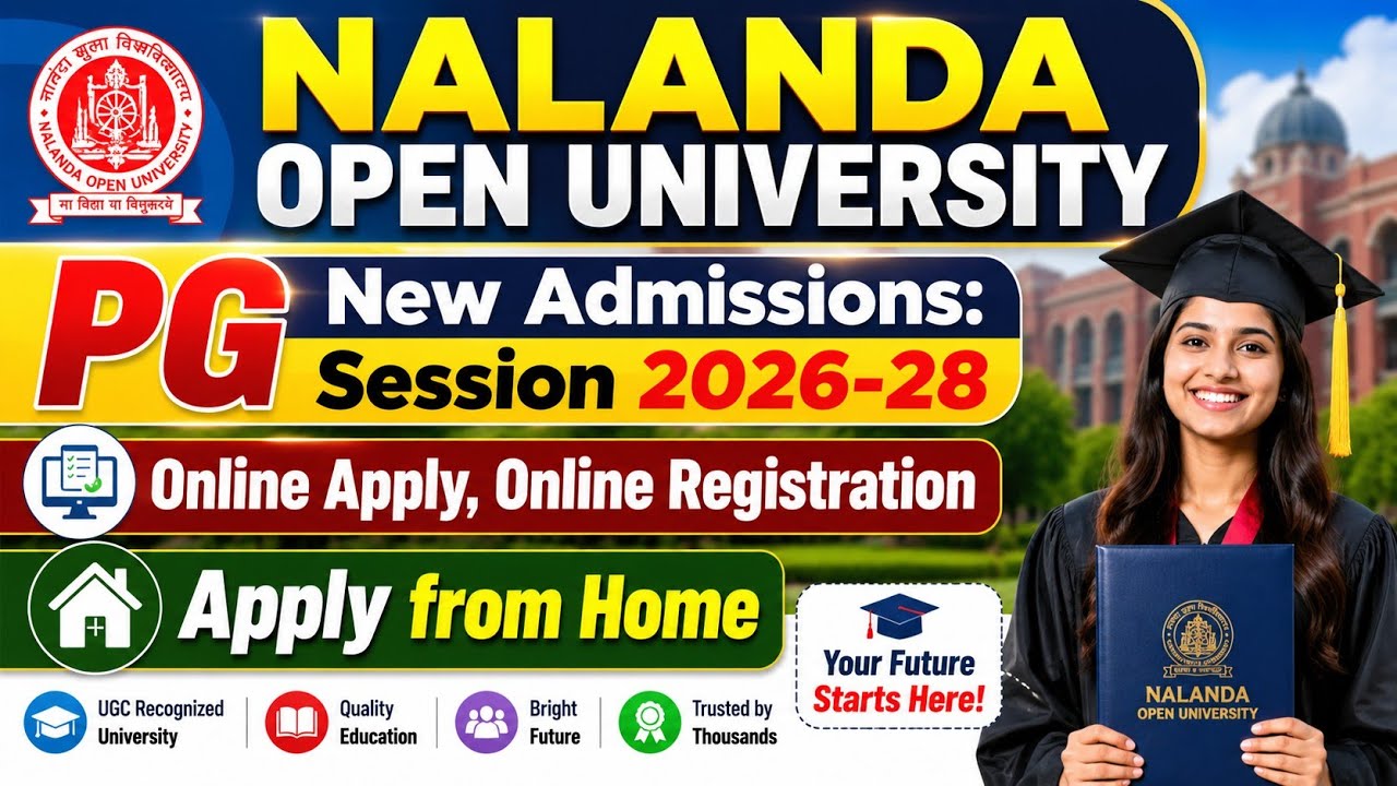 Nalanda open University Pg new registration form kaise bhare 2026 || How to apply Nou Pg addmission 