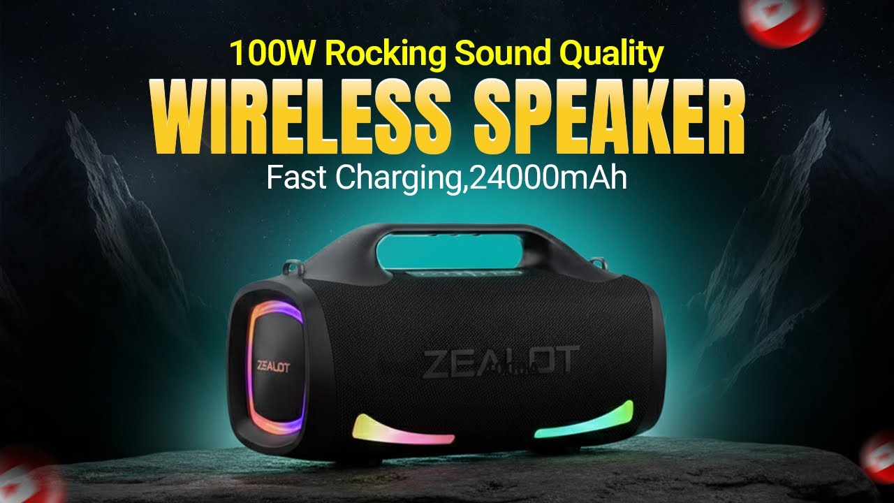 Zealot S79 100W Wireless speaker | Outdoor Portable Subwoofer Speaker Review