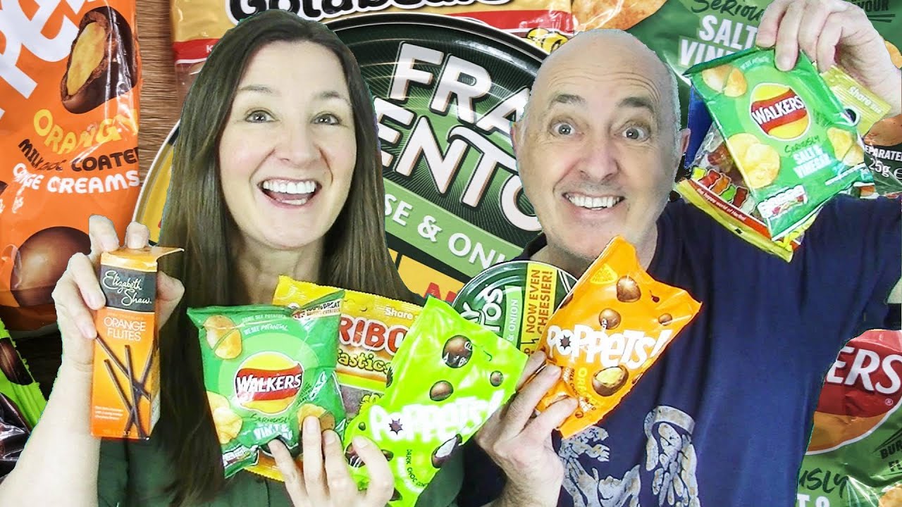 British Fray Bentos Pie in a Tin, Poppets Orange and Mint Taste Test
