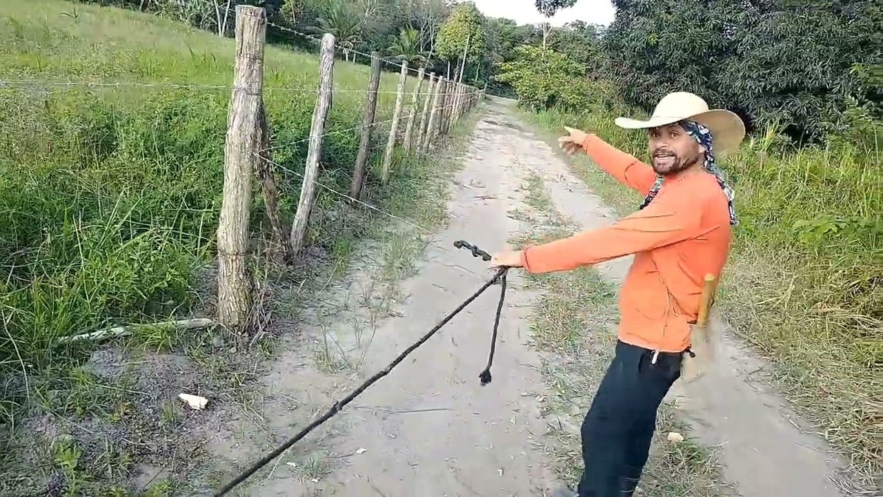 como esticar arame com uma corda, na falta de um esticador