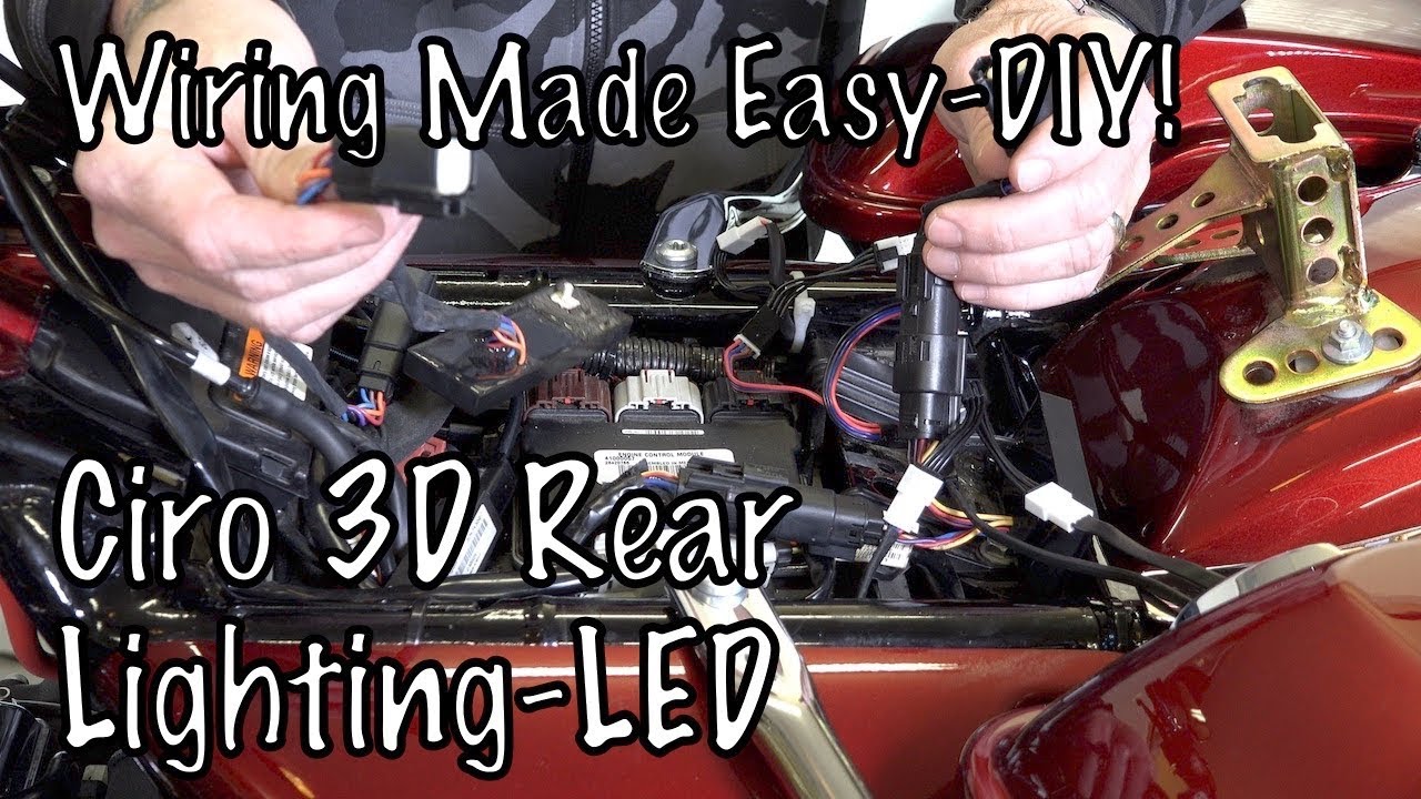 How to Wire Ciro 3D Rear LED Lighting-Bag Blades-Filler Panel-Saddlebag Extensions-Harley Touring