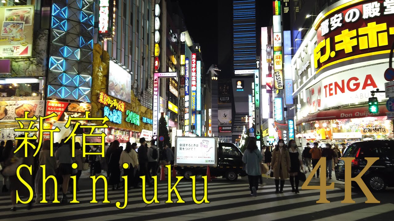 【4K】Tokyo night walk-shinjuku 2022　新宿散歩