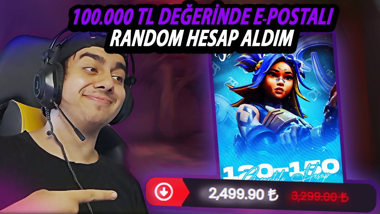 100.000 TL DEĞERİNDE E-POSTA GARANTİLİ VALORANT RANDOM HESAP SATIN ALDIM!! | BU NASIL HESAP?!