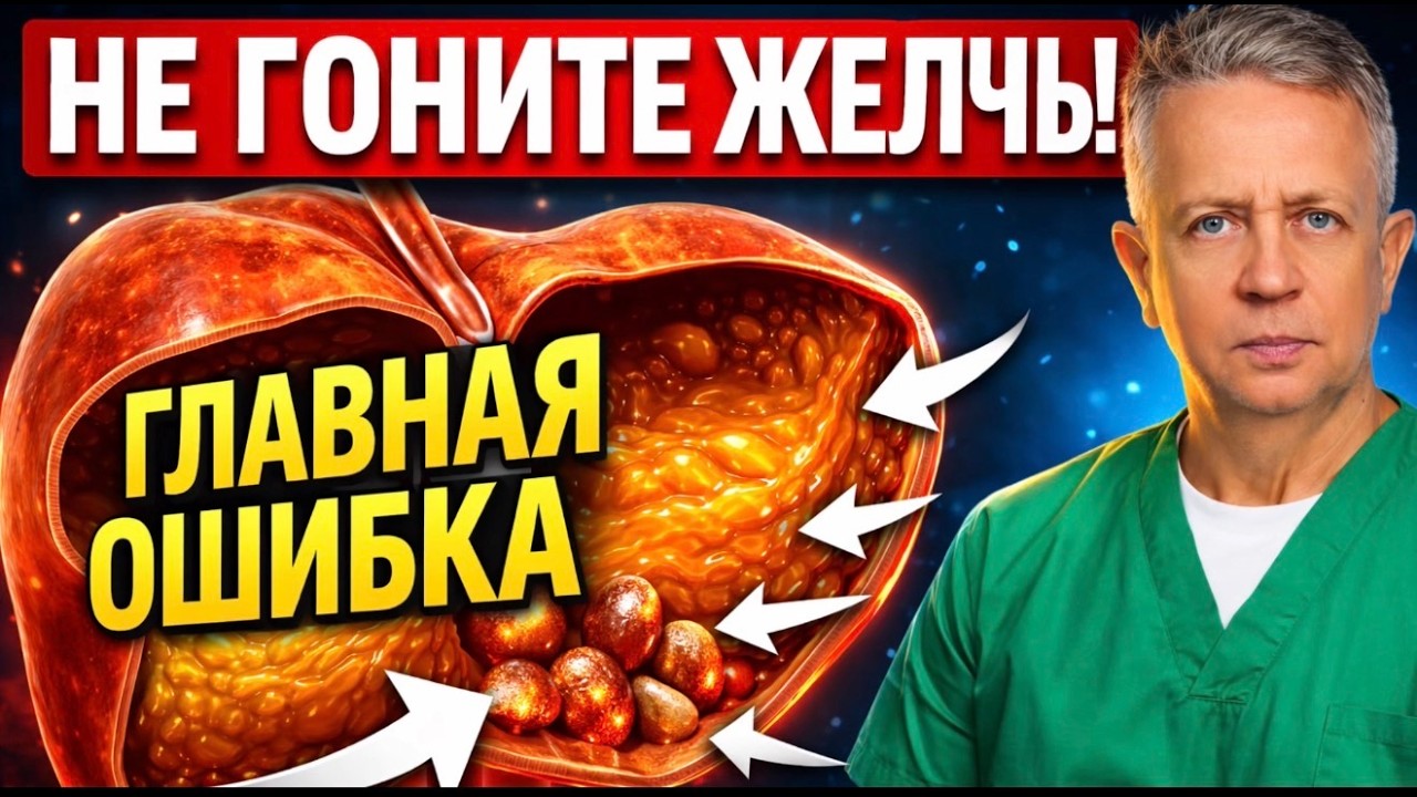 НЕ ГОНИТЕ ЖЕЛЧЬ, пока не посмотрите это! Главная ошибка, которая доведет до реанимации.