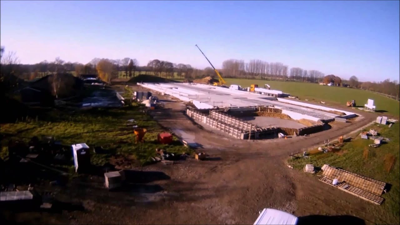 Stallbau für Milchvieh Zeitraffer 2013