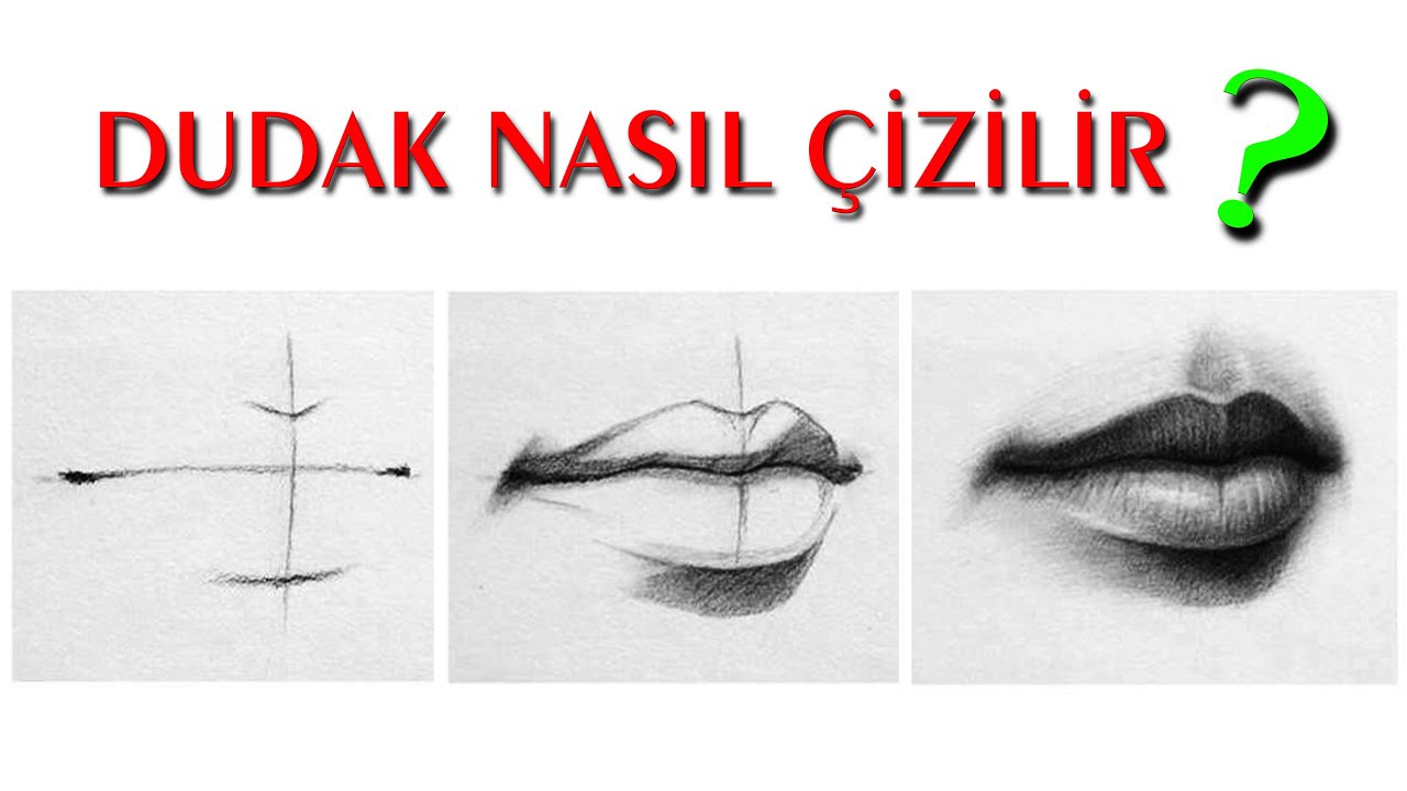 DUDAK NASIL ÇİZİLİR - Karakalem Portre ( Resim Dersi )