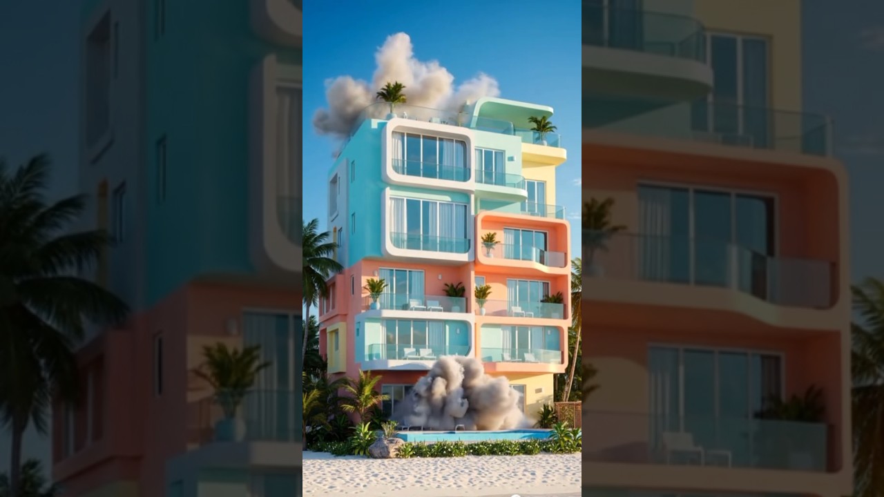California Luxury Building Demolition 😱#china #tornado #building #thailand #usa