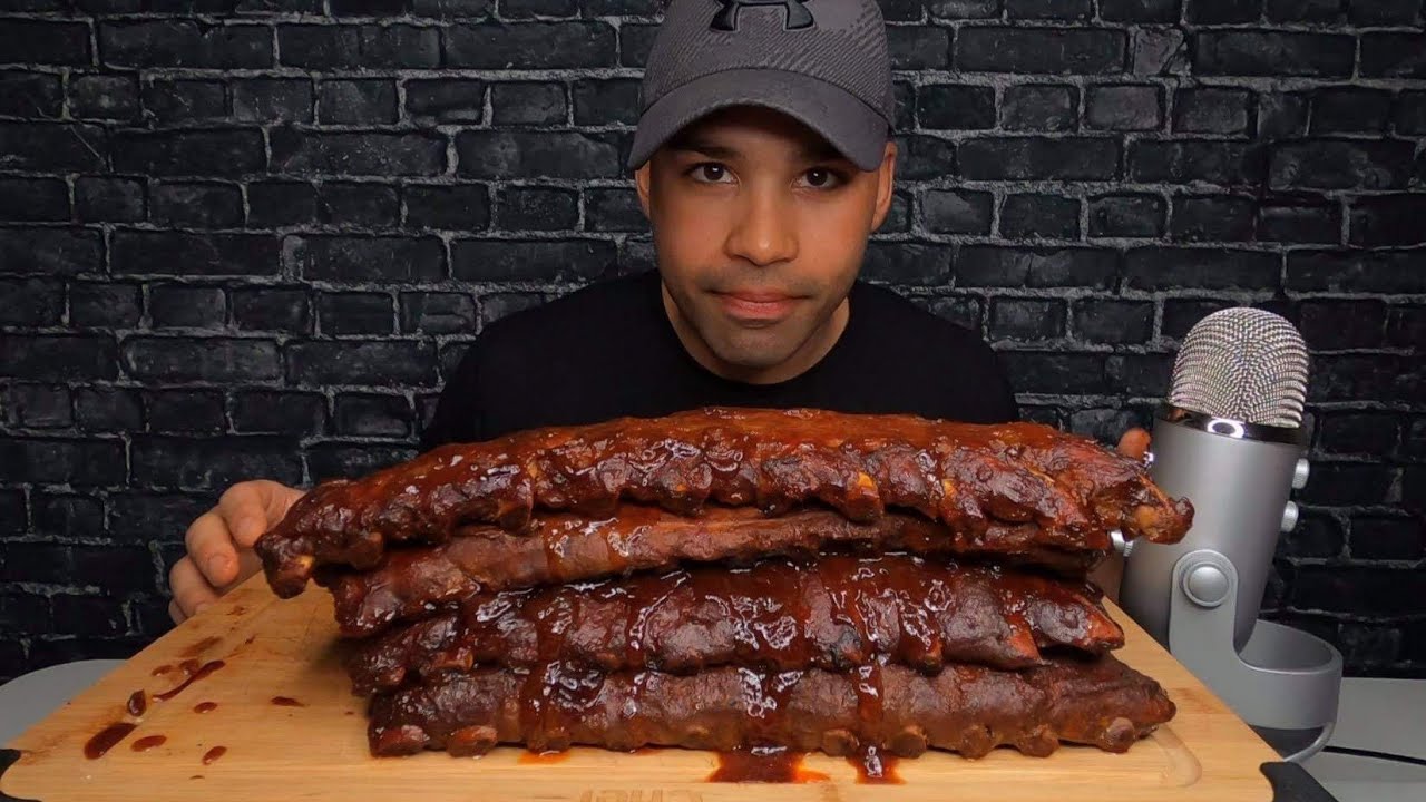 (ASMR) RIBS MUKBANG