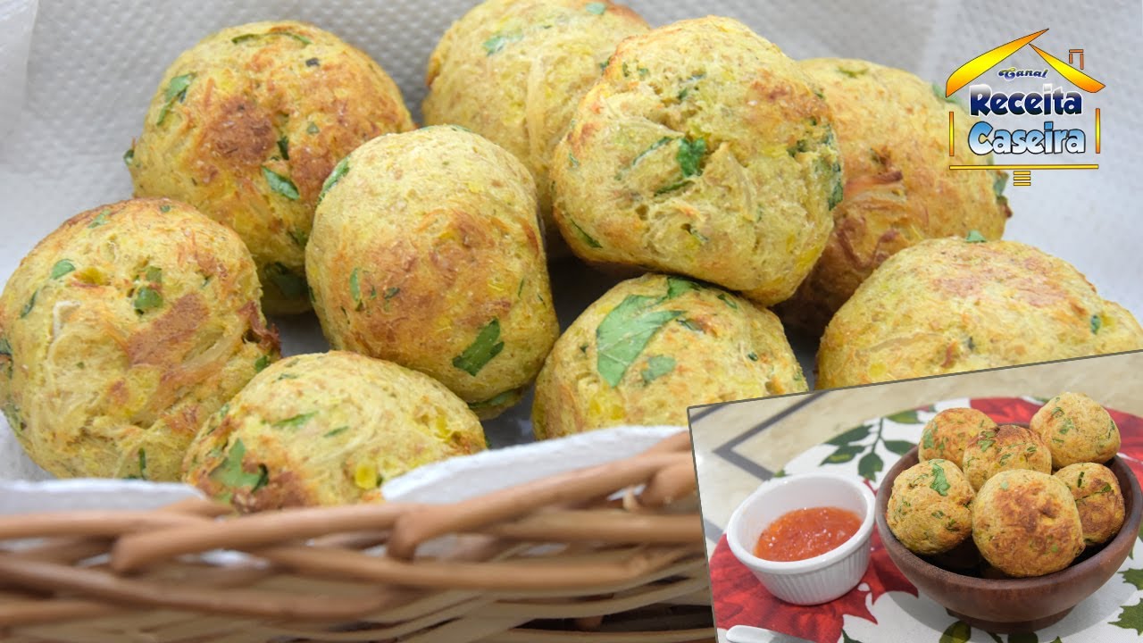 QUE PETISCO É ESSE ??? BOLINHO de MANDIOQUINHA e FRANGO !!! DELICIOSO e MUITO PRÁTICO !!!