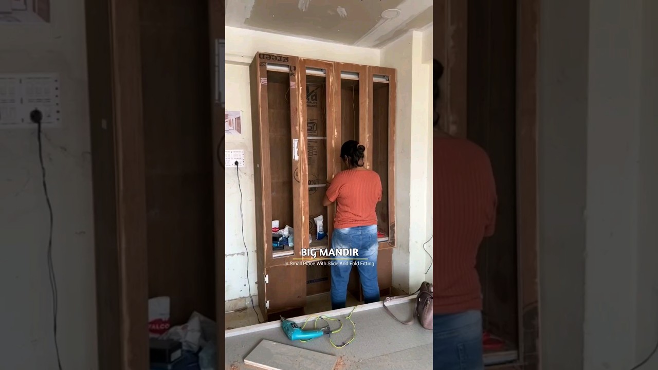 Big Mandir In Small Place ✨ 🛕 #divyajaininteriors #ytshorts