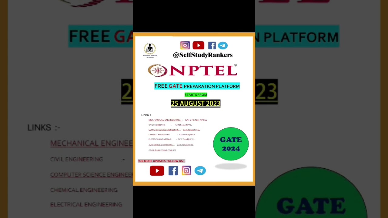 Nptel Gate free live course 
