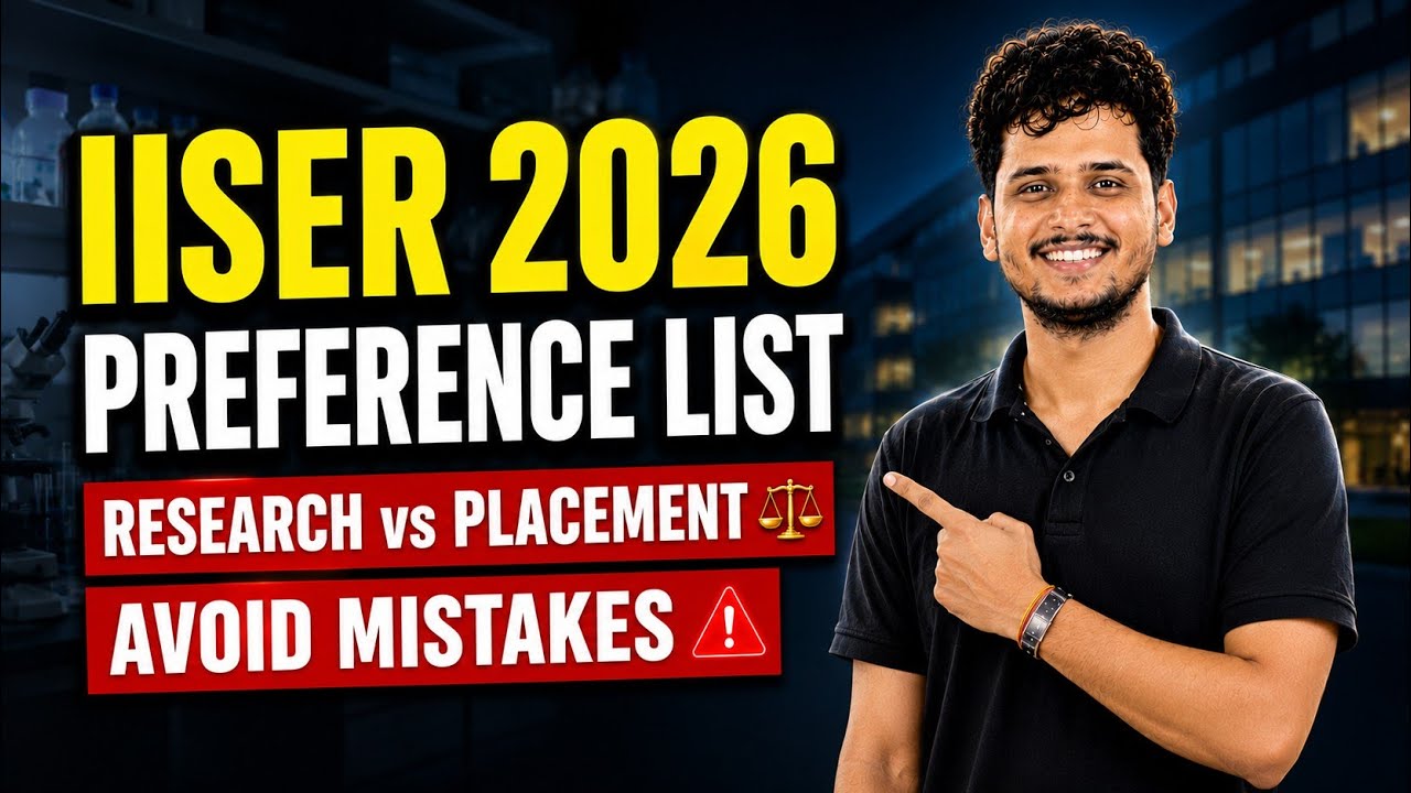 IISER Preference List 2026 | Pune vs Kolkata vs Bhopal vs TVM 🎯