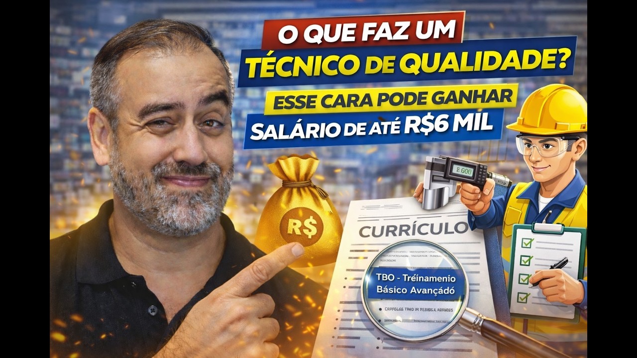 O QUE FAZ UM TÉCNICO DA QUALIDADE? ESSE CARA PODE GANHAR SALÁRIOS DE ATÉ R$6.000,00 MIL REAIS
