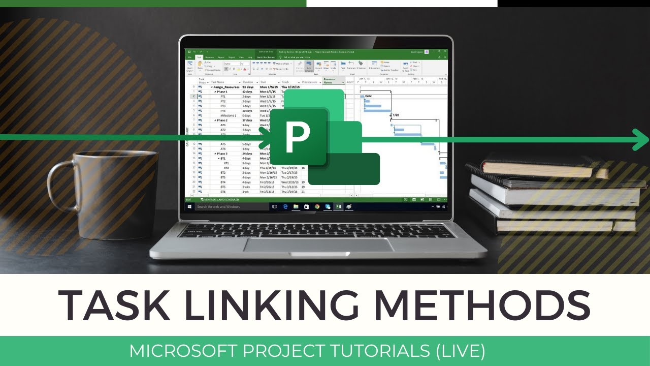 How to create task linking relationships in MS Project