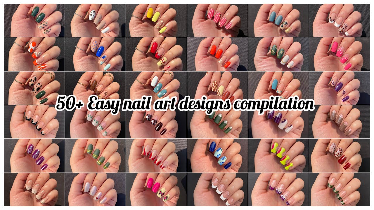 50+ Easy nail art designs compilation || Tape nail art || Flower nails || Stamping nails 2025