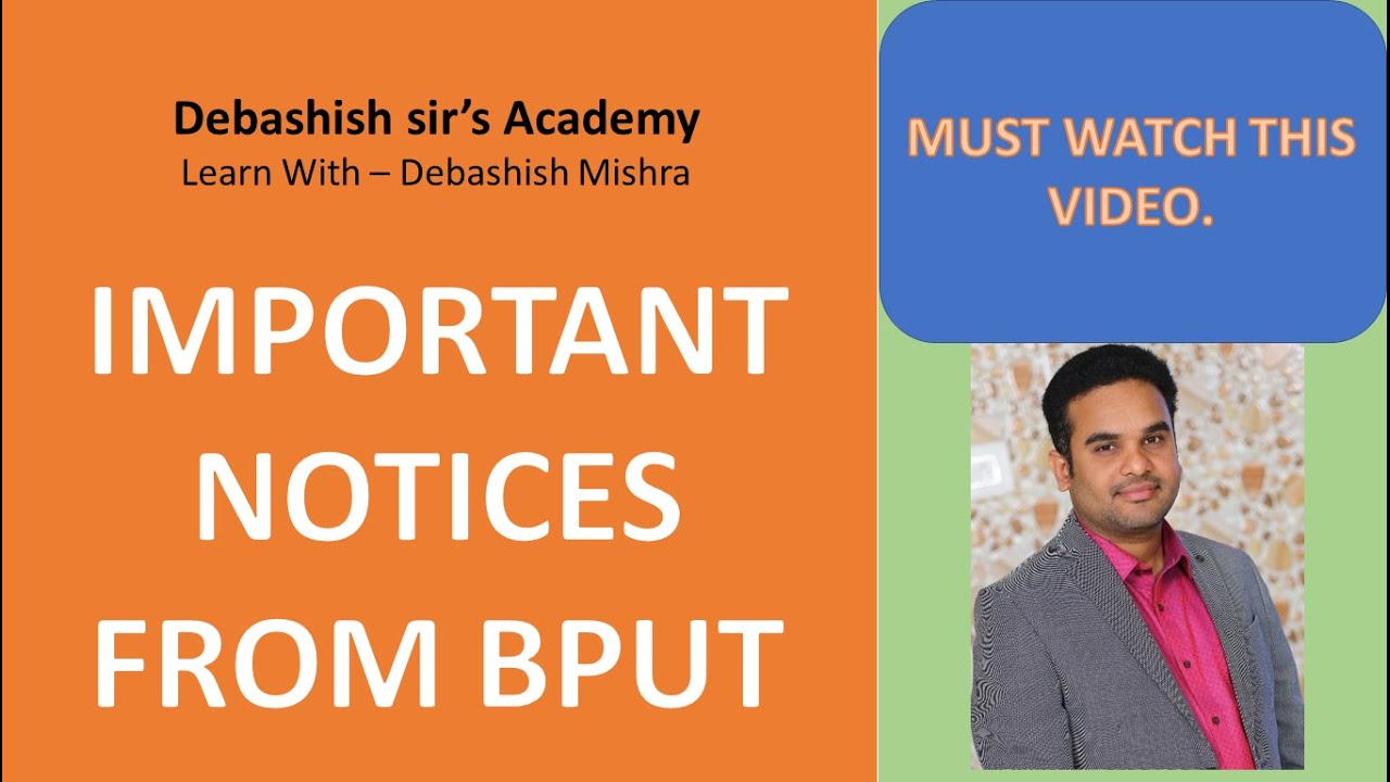 IMPORTANT NOTICES FROM BPUT || ADMIT CARD || EXAM CENTER CHANGED || FINAL SCHEDULE.
