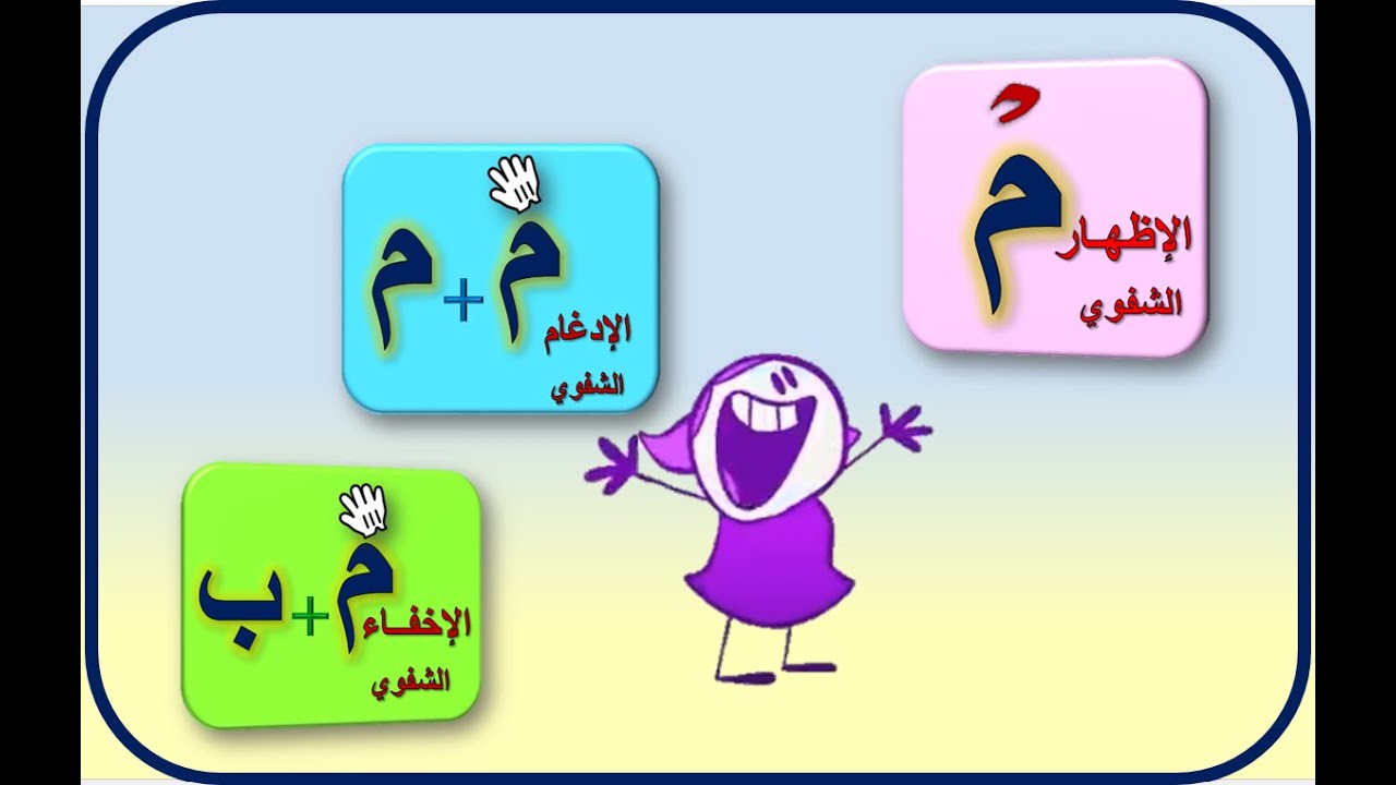 أحكام الميم الساكنه بالتفصيل وبكل سهوله