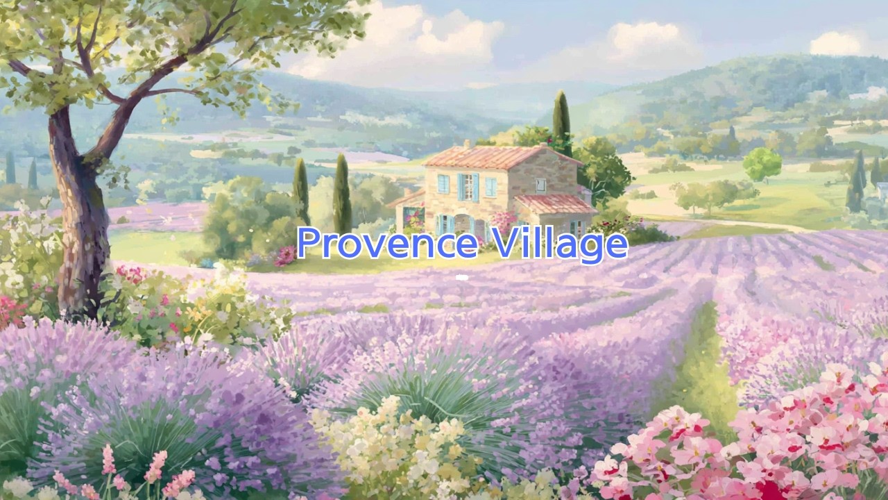 Spring Provence Village 🌿 Relaxing French Piano & Guitar | Lavender Fields & Countryside Ambience