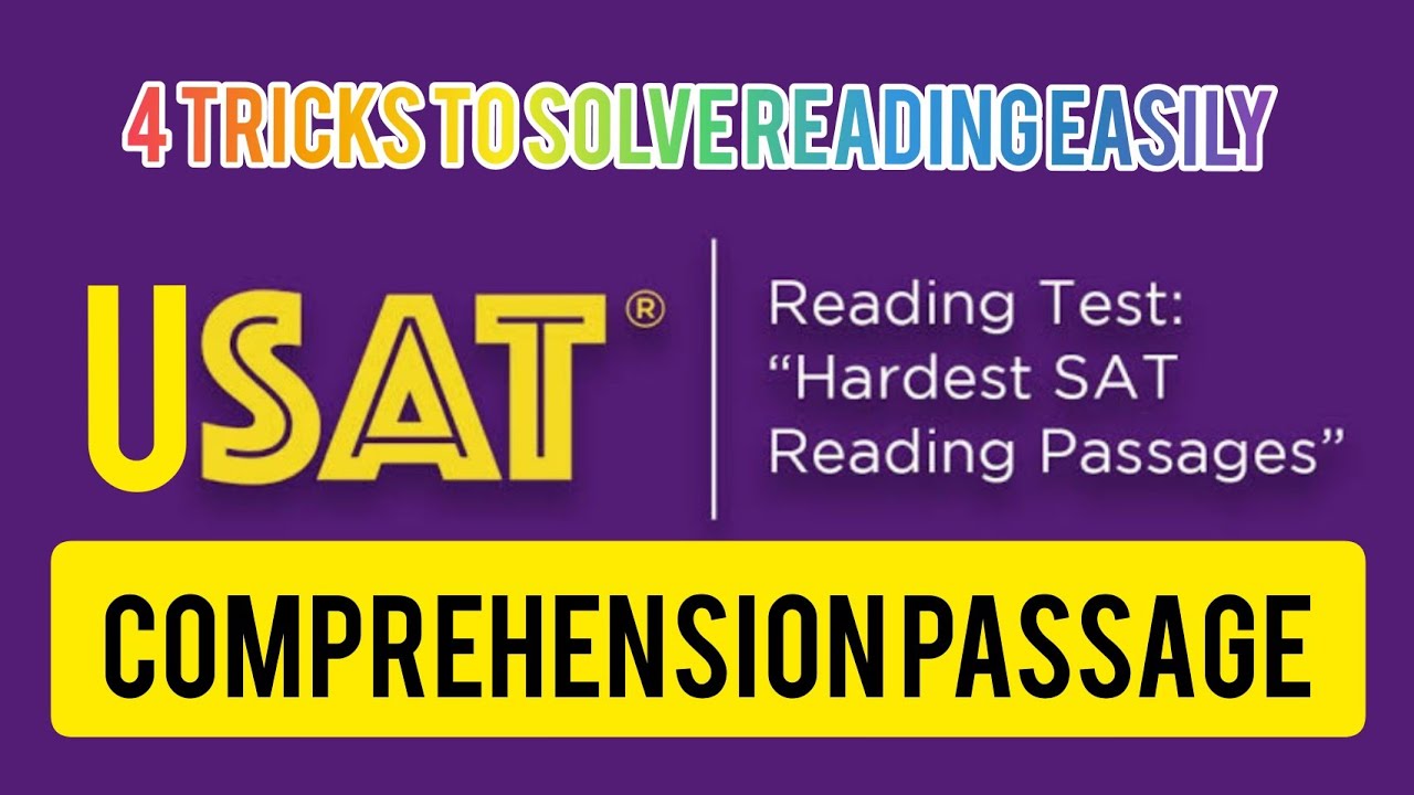 Comprehension Passage USAT SAT GAT LAT Tricks to solve them easily | GAT SAT Test Verbal Reasoning