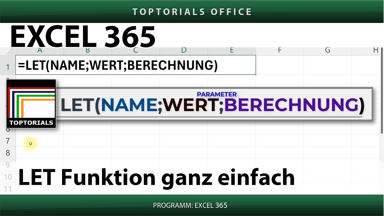 LET Funktion in Excel ganz einfach