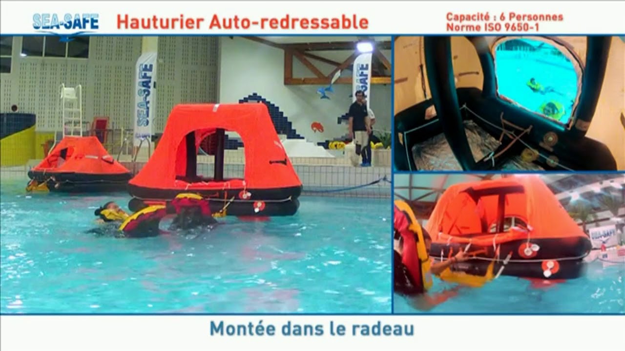 Liferaft on test - SeaSafe Self-Righting Liferaft