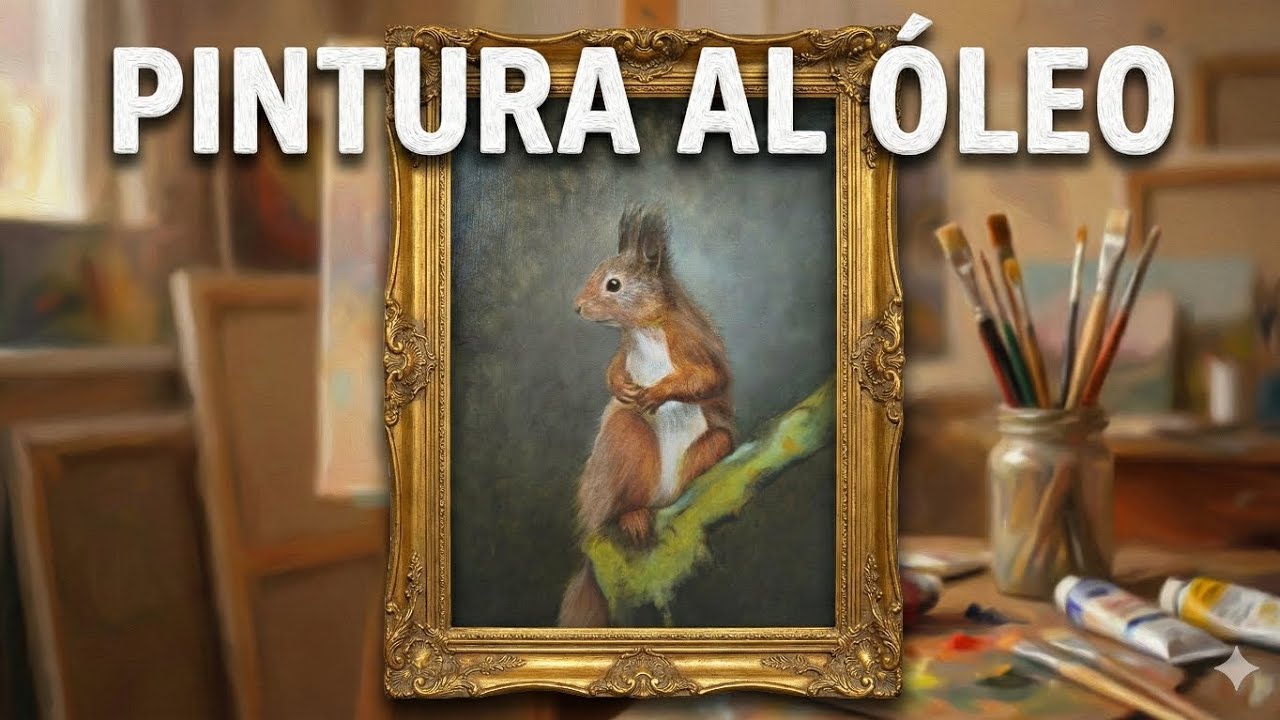 Ardilla al óleo, del boceto a la pintura.