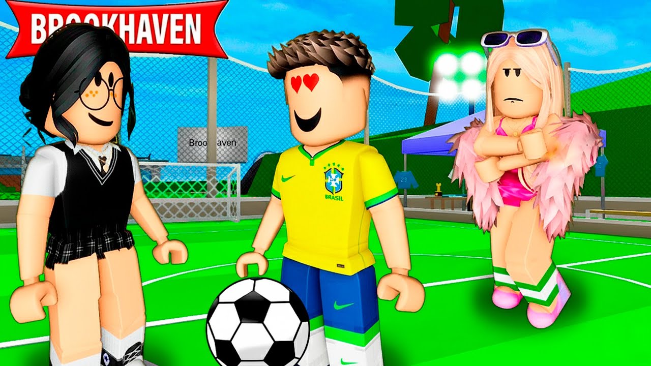 O MENINO QUE JOGA FUTEBOL SE APAIXONOU PELA MENINA NERD!  Historinhas Brookhaven RP | Roblox
