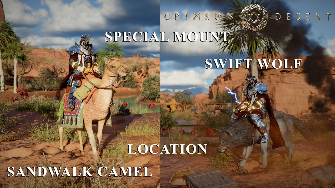 Crimson Desert - Swift Wolf & Sandwalk Camel (Special Mount) Location