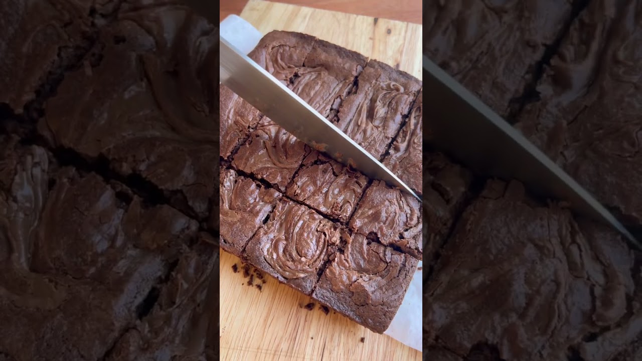 Nutella brownies🍫recipe in comments👇🏽